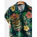 Men's Hawaiian Tikki Mask Art Short Sleeve Polo Shirt